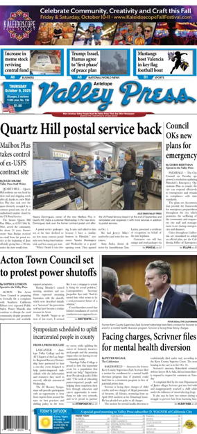 Cover of Antelope Valley Press