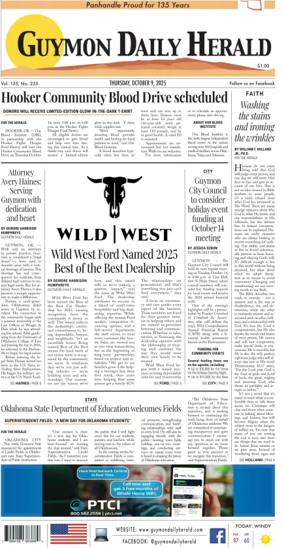 Cover of Guymon Daily Herald