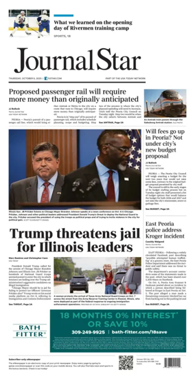 Cover of Journal Star (Peoria)