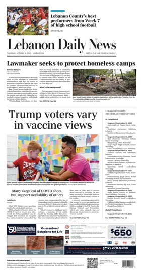 Cover of Lebanon Daily News