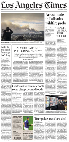 Cover of Los Angeles Times