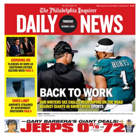 Cover of Philadelphia Daily News