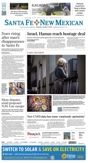 Cover of Santa Fe New Mexican