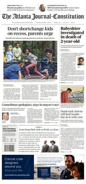 Cover of The Atlanta Journal-Constitution