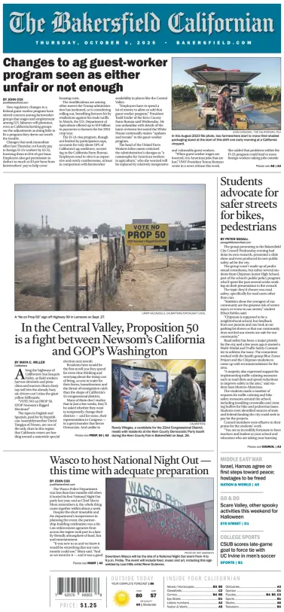Cover of The Bakersfield Californian