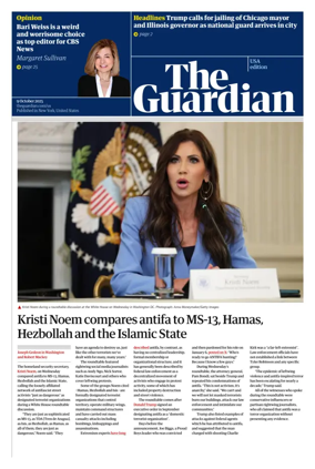 Cover of The Guardian (USA)