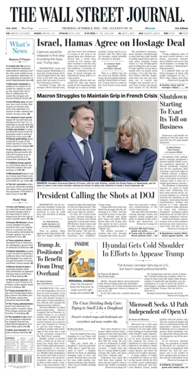 Cover of The Wall Street Journal