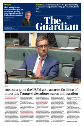 Cover of The Guardian Australia