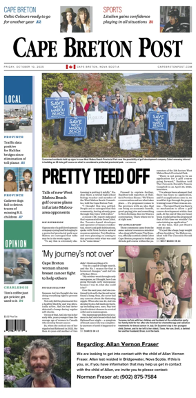 Cover of Cape Breton Post