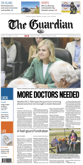 Cover of The Guardian (Charlottetown)