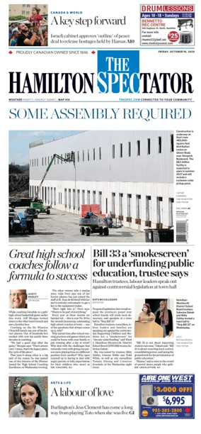 Cover of The Hamilton Spectator