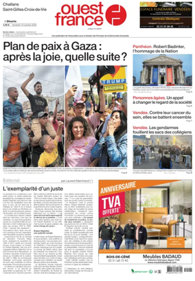 Cover of Ouest France (Challans / Saint-Gilles-Croix-de-Vie)