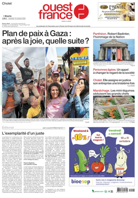 Cover of Ouest France (Cholet)