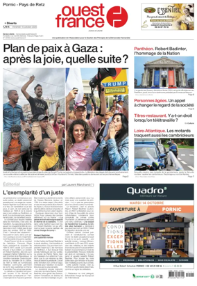 Cover of Ouest France (Pornic / Pays de Retz)