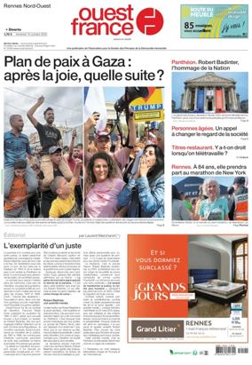 Cover of Ouest France (Rennes Nord)