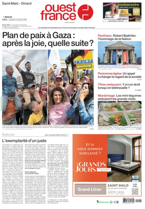 Cover of Ouest France (Saint-Malo)