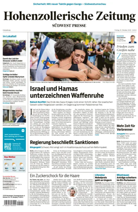 Cover of Hohenzollerische Zeitung