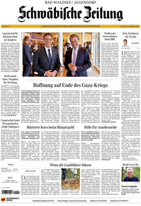 Cover of Schwaebische Zeitung (Bad Waldsee / Aulendorf)