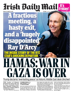 Cover of Irish Daily Mail