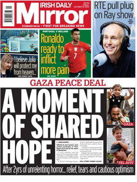 Cover of Irish Daily Mirror