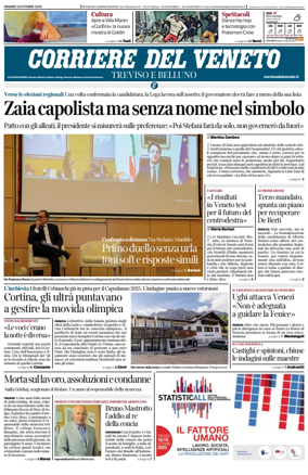 Cover of Corriere del Veneto (Treviso e Belluno)