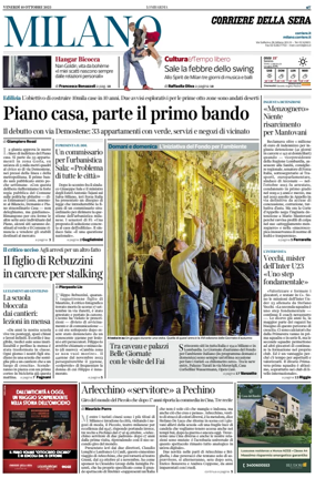 Cover of Corriere della Sera (Milano)