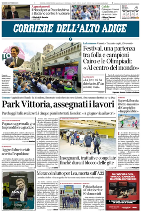 Cover of Corriere dell'Alto Adige