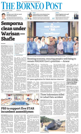 Cover of The Borneo Post (Sabah)