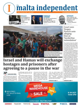 Cover of Malta Independent