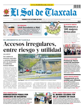 Cover of El Sol de Tlaxcala