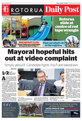 Cover of Rotorua Daily Post