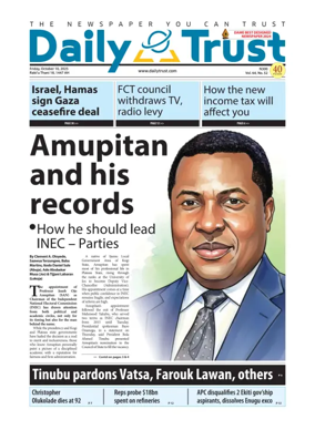 Cover of Daily Trust