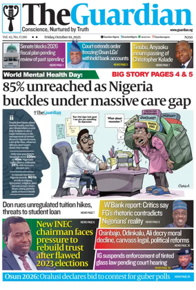 Cover of The Guardian Nigeria