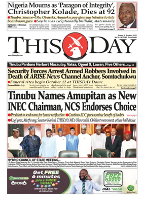 Cover of THISDAY