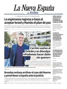 Cover of La Nueva España (Avilés)