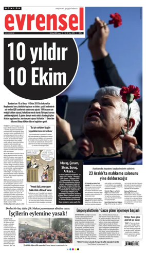Cover of Evrensel Gazetesi