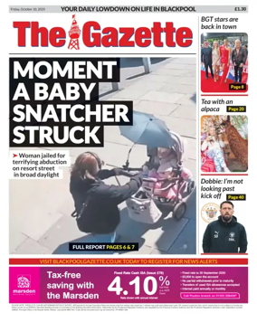Cover of Blackpool Gazette
