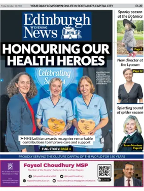 Cover of Edinburgh Evening News