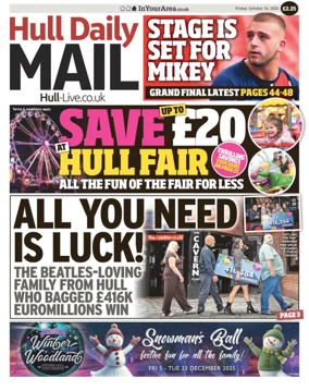 Cover of Hull Daily Mail