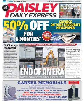 Cover of Paisley Daily Express