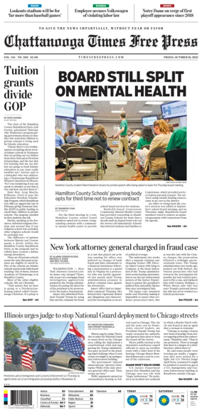 Cover of Chattanooga Times Free Press