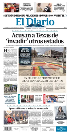Cover of El Diario de El Paso