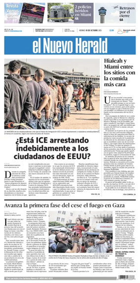 Cover of El Nuevo Herald
