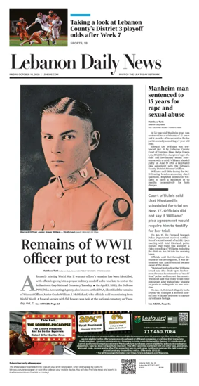 Cover of Lebanon Daily News