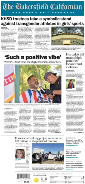 Cover of The Bakersfield Californian