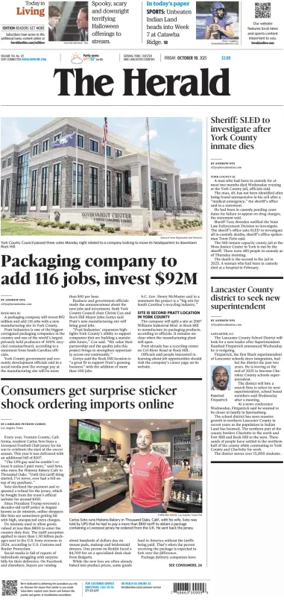 Cover of The Herald (Rock Hill)