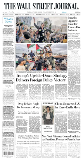Cover of The Wall Street Journal