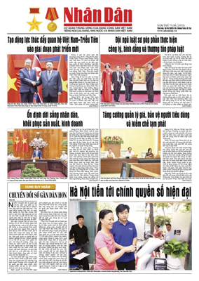 Cover of Nhan Dan newspaper