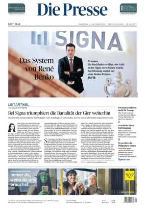 Cover of Die Presse