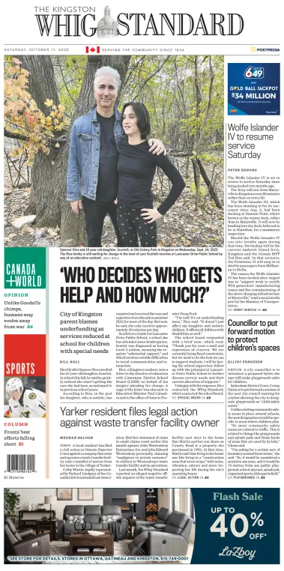 Cover of Kingston Whig-Standard